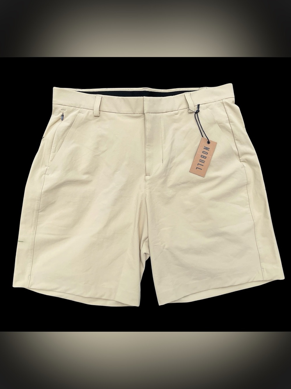NOBULL Men’s Golf Short 9” inseam Beige